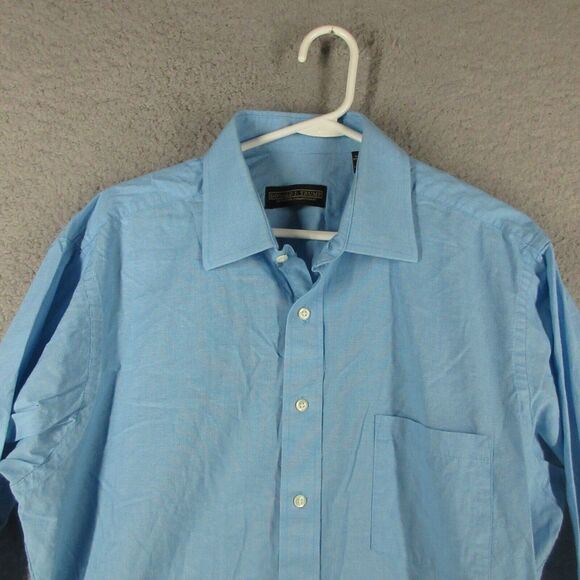 Donald Trump Shirt Mens 16.5x34/35 Blue Houndstooth Signature Collection - Picture 2 of 10